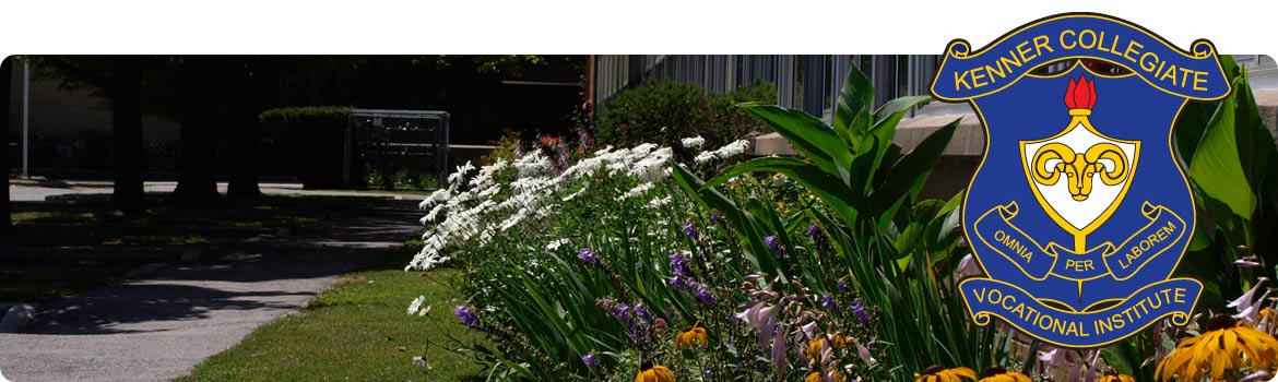 Photo of flowers in the front garden of Kenner Collegiate